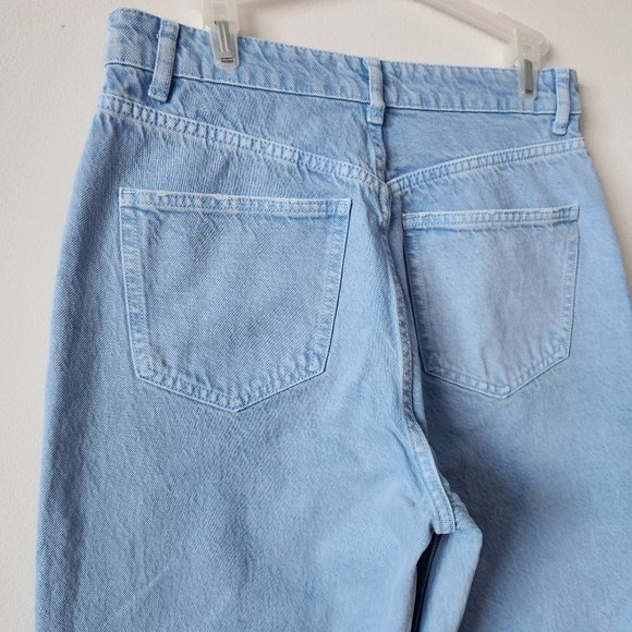 NWT Zara Solid Color Full Length Wide Leg Jeans - Picture 7 of 10